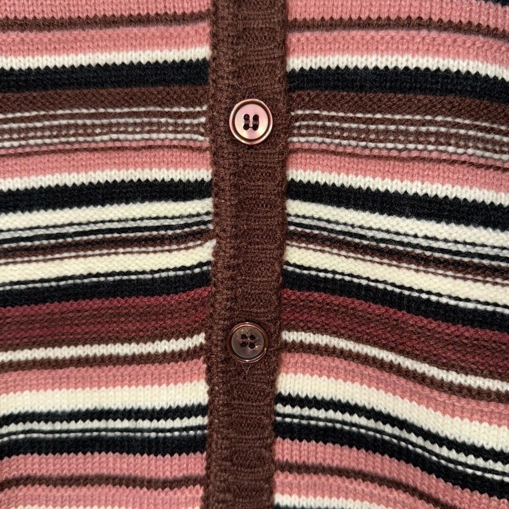 LES SEREIN Women’s size large striped v-neck button down cardigan NWT - Picture 6 of 10
